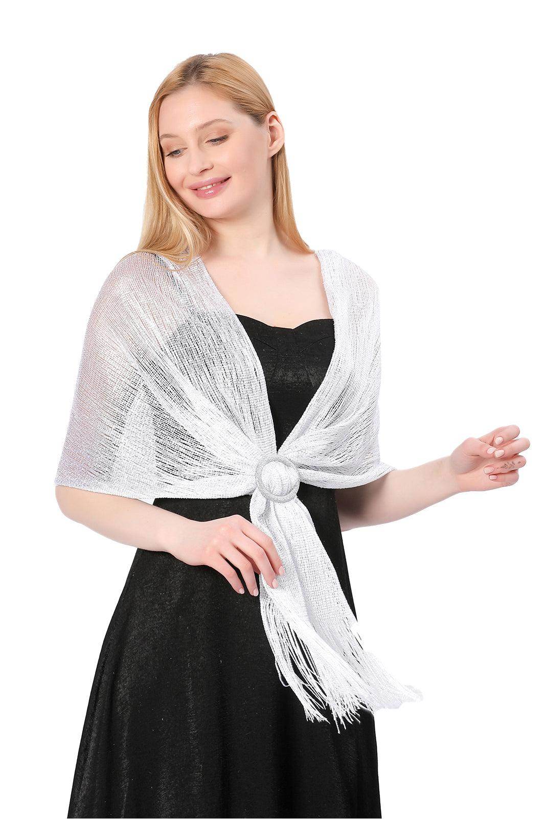 Polyester Shawl with Tassels Clasp CJ0103 - COCOMELODY